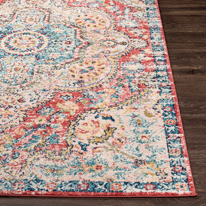 JULIA Vintage Oriental Boho Rose Area Rug Front