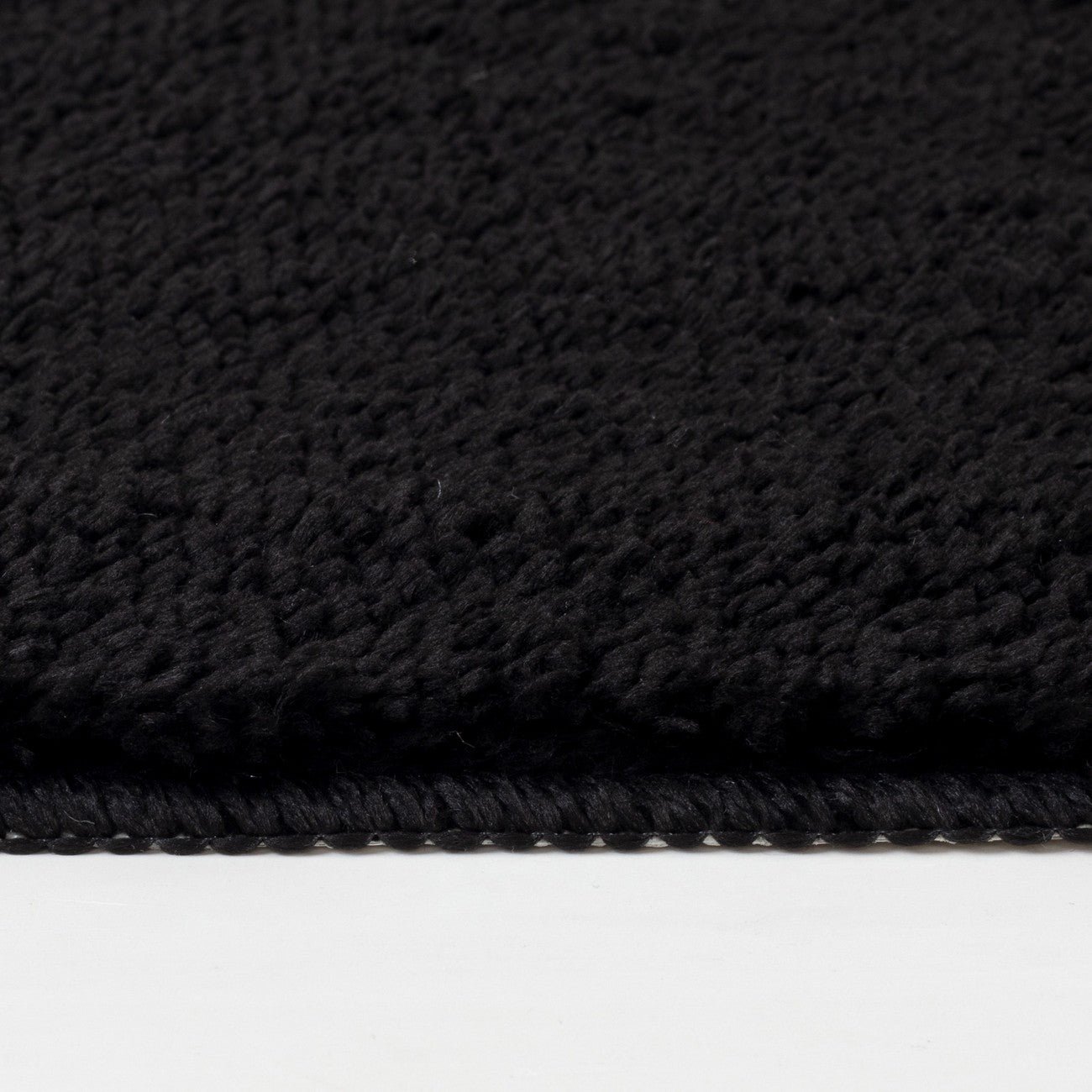 JUNE Machine Washable Non-Slip Black Bathroom Rug Texture