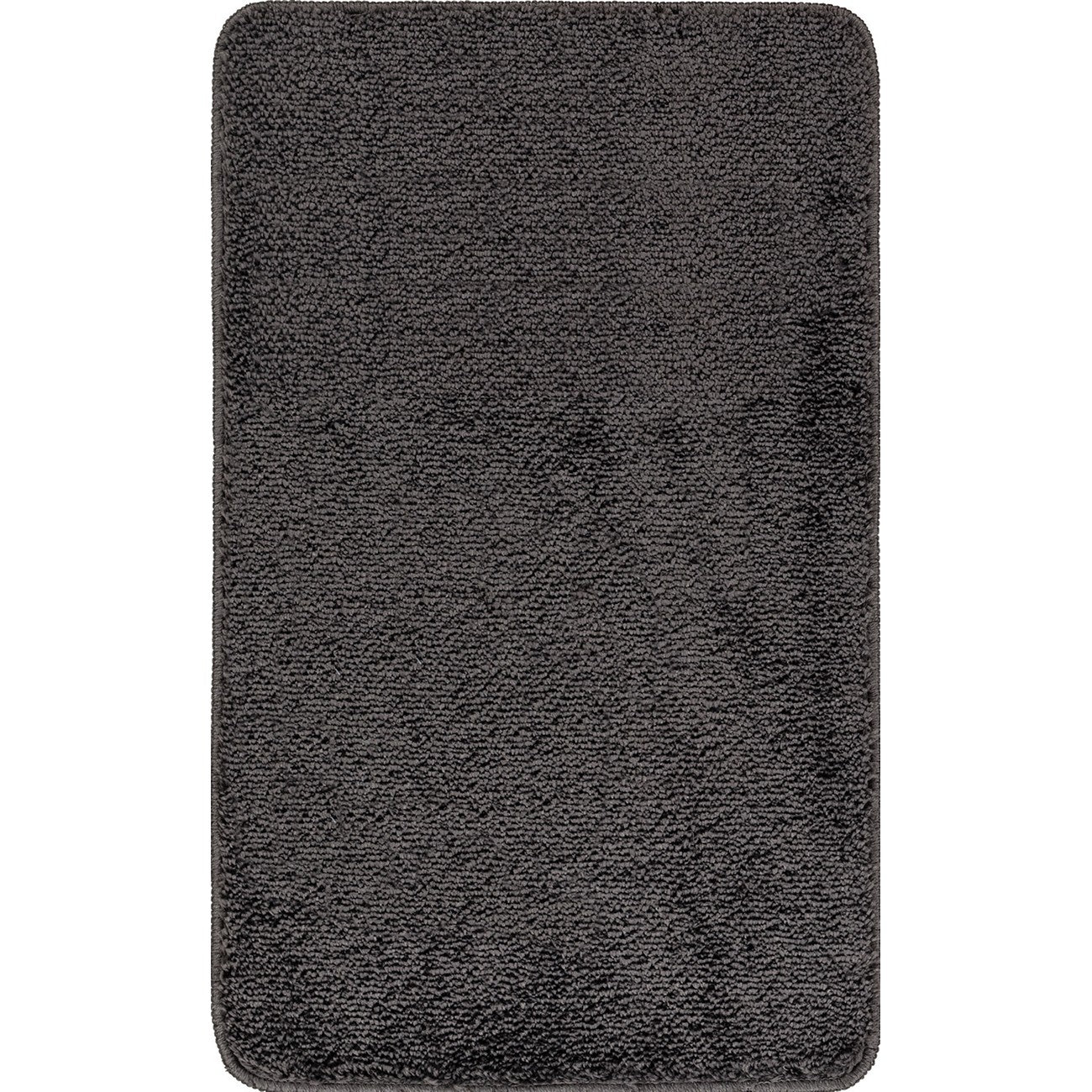JUNE Machine Washable Non-Slip Grey Bathroom Rug Flat