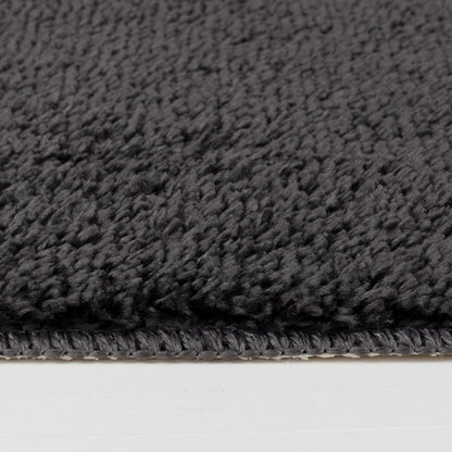JUNE Machine Washable Non-Slip Grey Bathroom Rug Texture