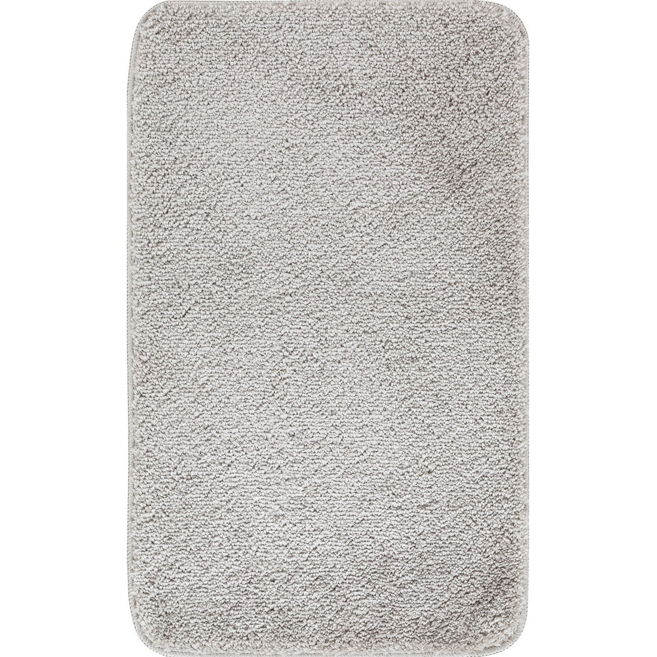 JUNE Machine Washable Non-Slip Light Grey Bathroom Rug Flat