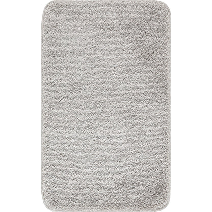 JUNE Machine Washable Non-Slip Light Grey Bathroom Rug Flat