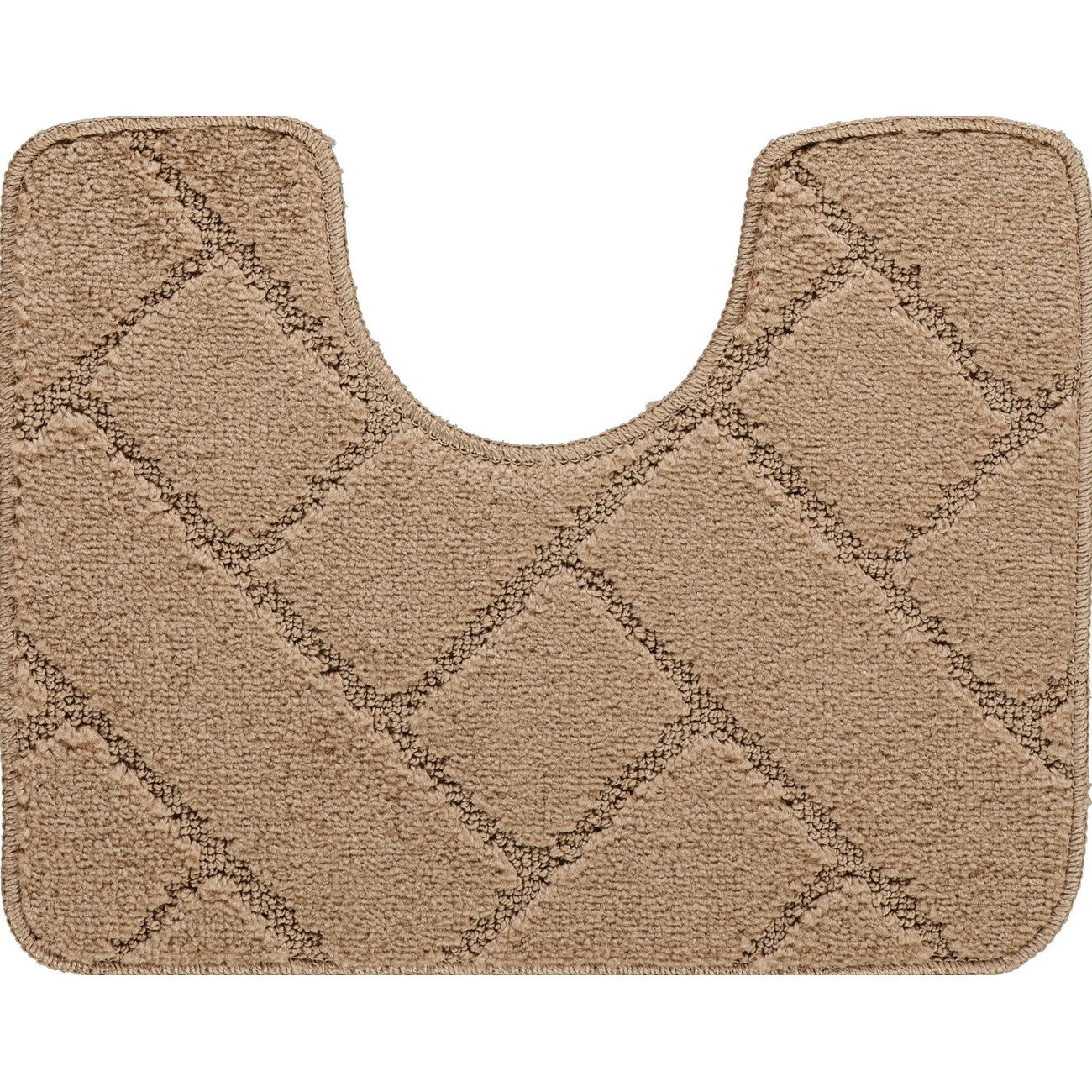 JUNIPER 2 Piece Machine Washable Non-Slip Brown Bathroom Rug Set Pedestal