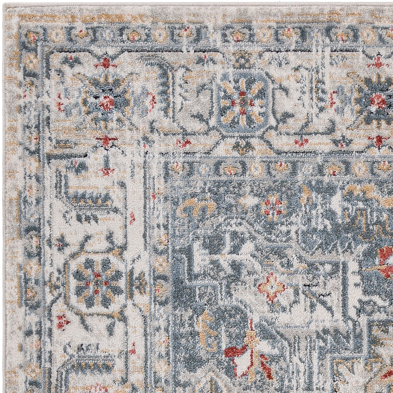 DALILA Vintage Traditional Oriental Boho Medium Grey Area Rug Zoom