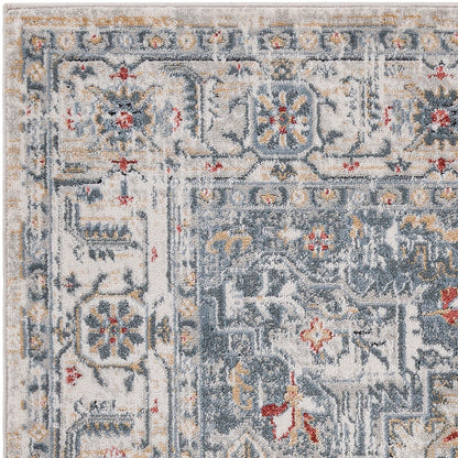 DALILA Vintage Traditional Oriental Boho Medium Grey Area Rug Zoom