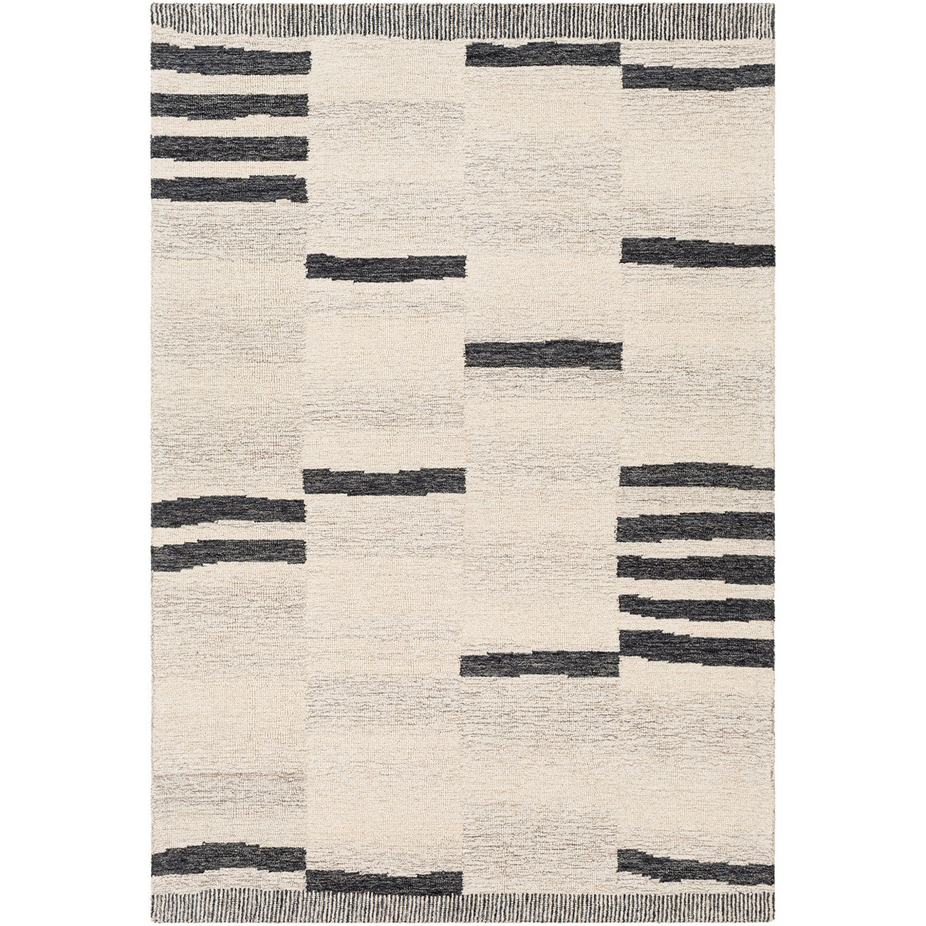 KAAYA Hand-Tufted Global Wool Beige Area Rug Flat