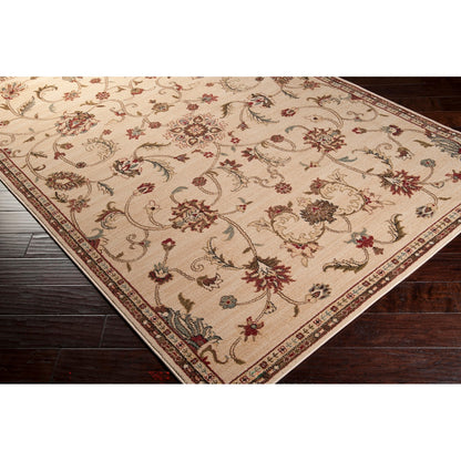 KABANI Scandi Traditional Boho Khaki Area Rug Corner