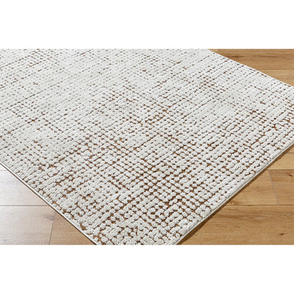 KAELIE Our PNW Home x Livabliss Scandi High Pile Ivory/Brown Area Rug Corner