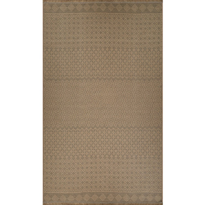 KASHVI Cottage Tan Machine Washable Jute Area Rug Flat