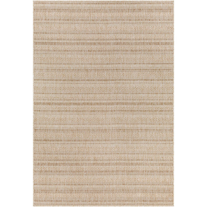 KAVITA Indoor & Outdoor Global Brown Area Rug Flat