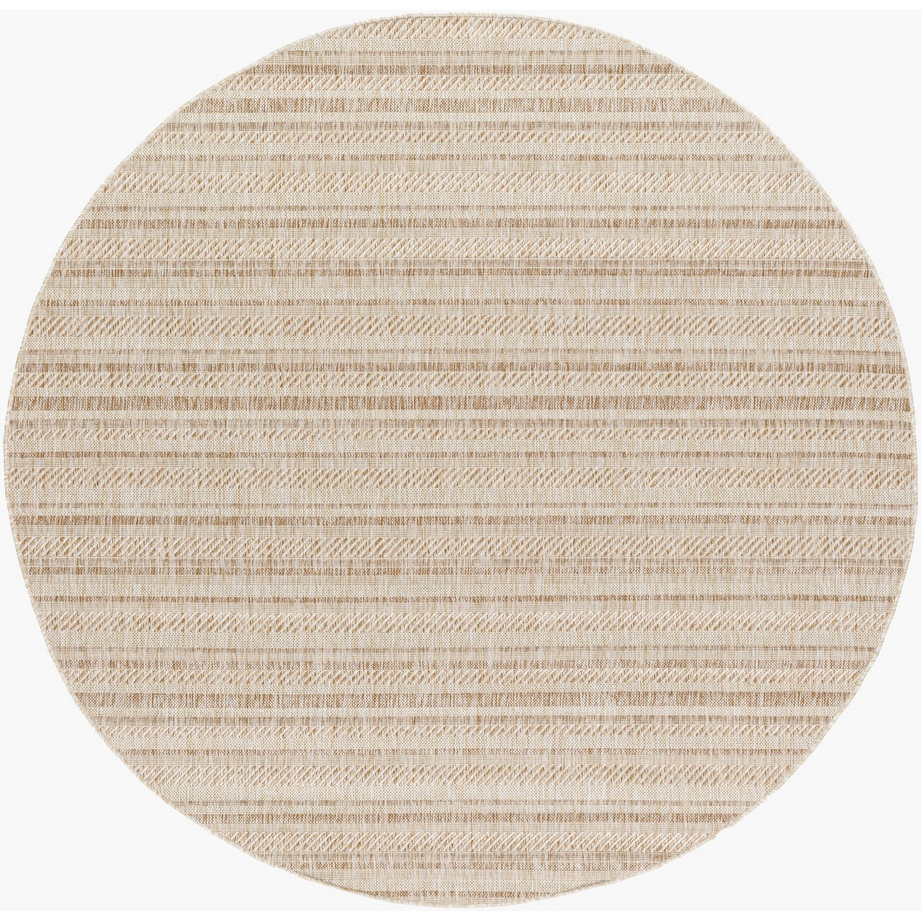 KAVITA Indoor & Outdoor Global Brown Area Rug Flat