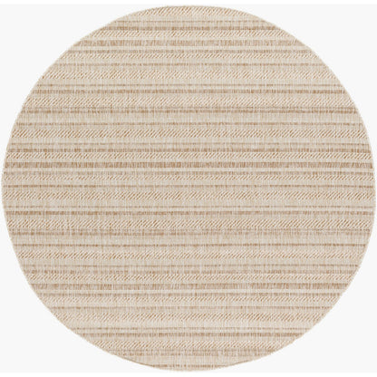 KAVITA Indoor & Outdoor Global Brown Area Rug Flat