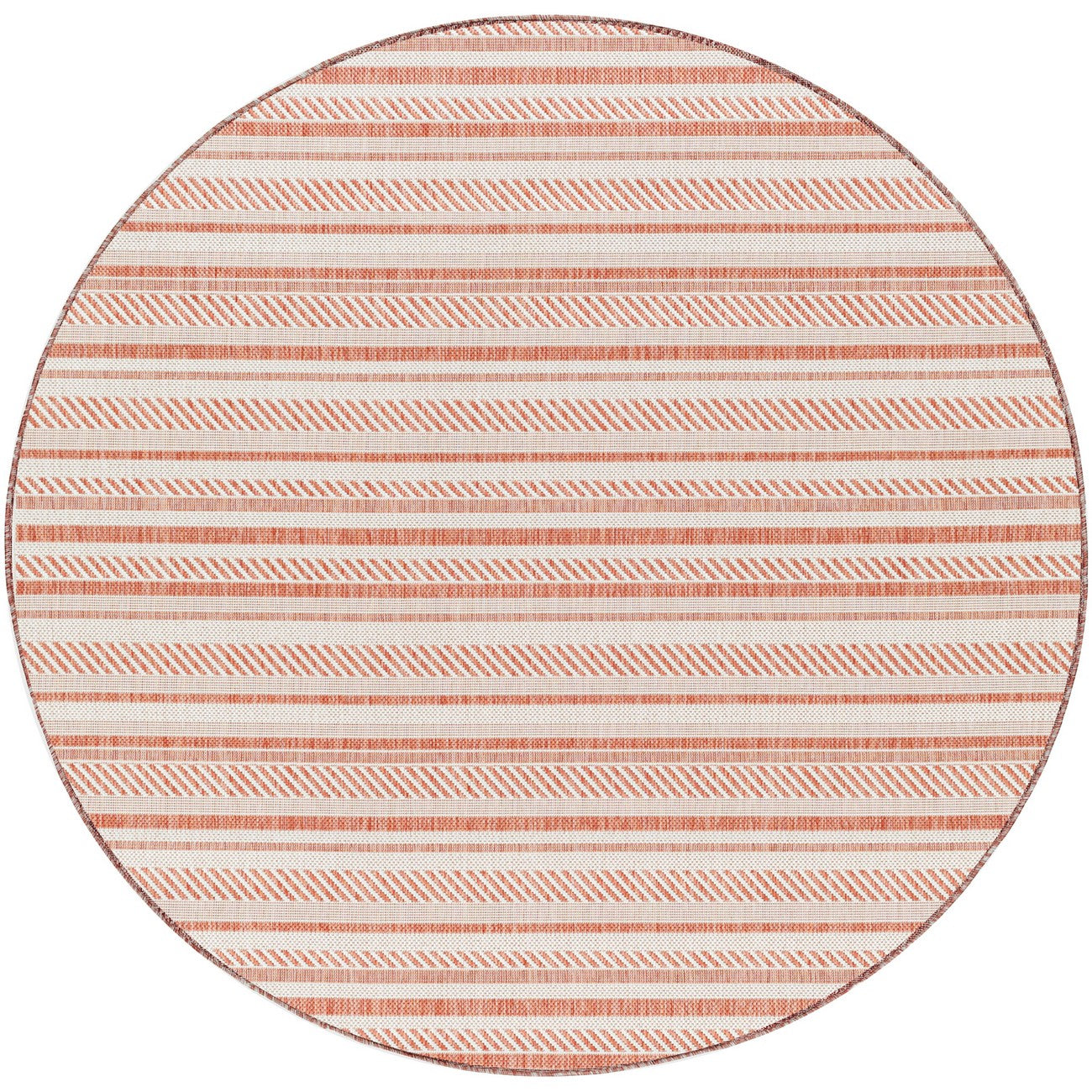 KAVITA Indoor & Outdoor Global Coral/Pink Area Rug Flat
