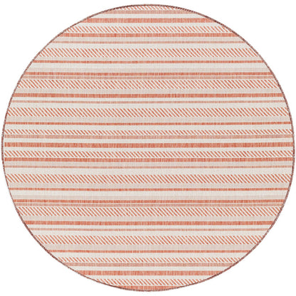 KAVITA Indoor & Outdoor Global Coral/Pink Area Rug Flat