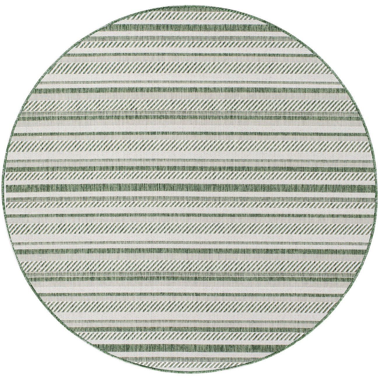 KAVITA Indoor & Outdoor Global Moss Green Area Rug Flat