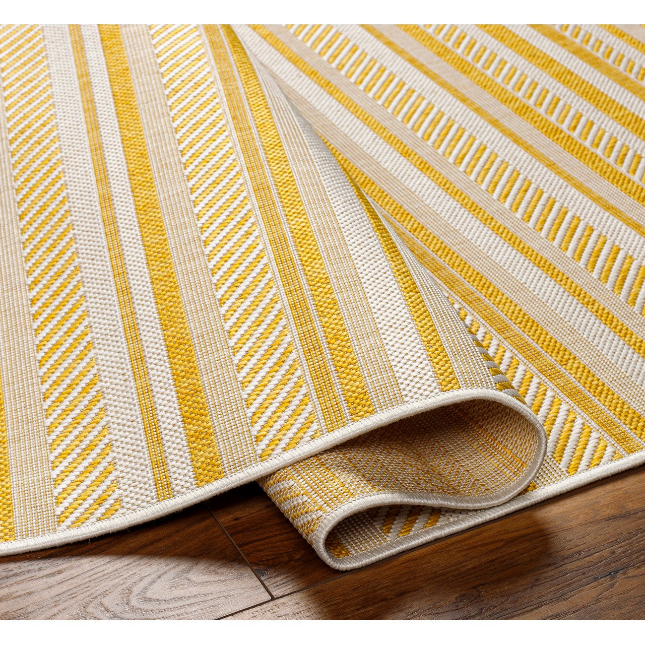 KAVITA Indoor & Outdoor Global Saffron Area Rug Fold