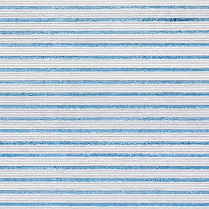 KAYSA Scandi Modern Dark Blue Striped Area Rug Swatch