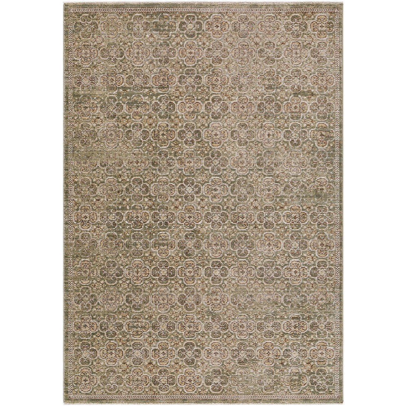 KENY Galey Alix x Livabliss Vintage Traditional Oriental Boho Brown/Olive Area Rug Flat