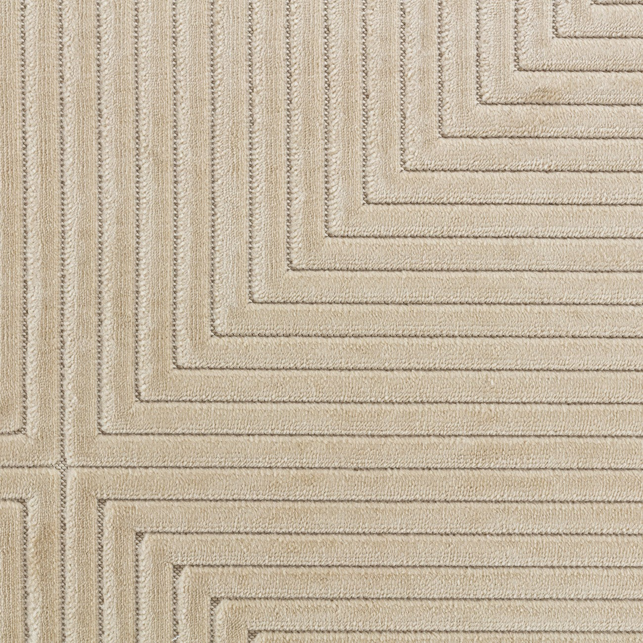 KIYOSHI Indoor & Outdoor Scandi Modern Beige Area Rug Swatch