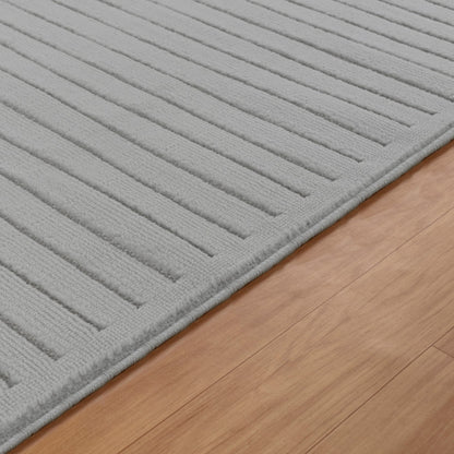 KIYOSHI Indoor & Outdoor Scandi Modern Grey Area Rug Texture