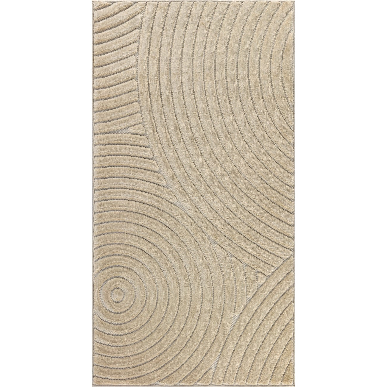 KOANA Indoor & Outdoor Scandi Modern Beige Area Rug Flat