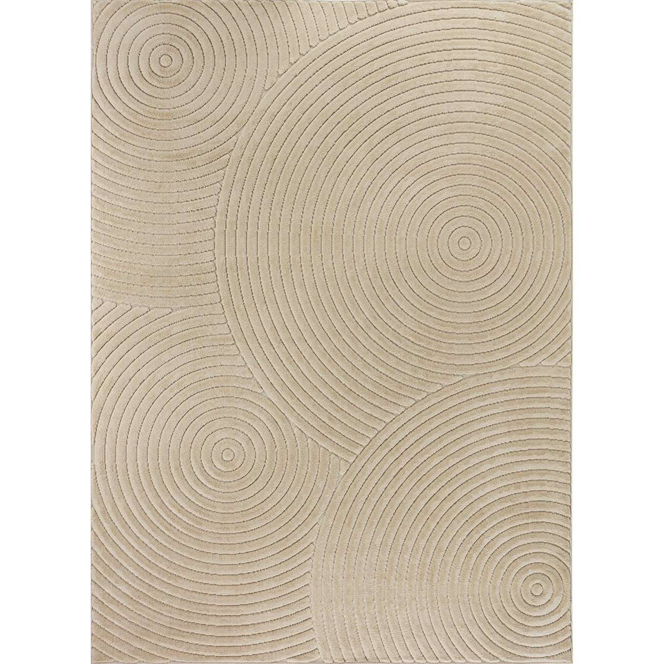 KOANA Indoor & Outdoor Scandi Modern Beige Area Rug Flat