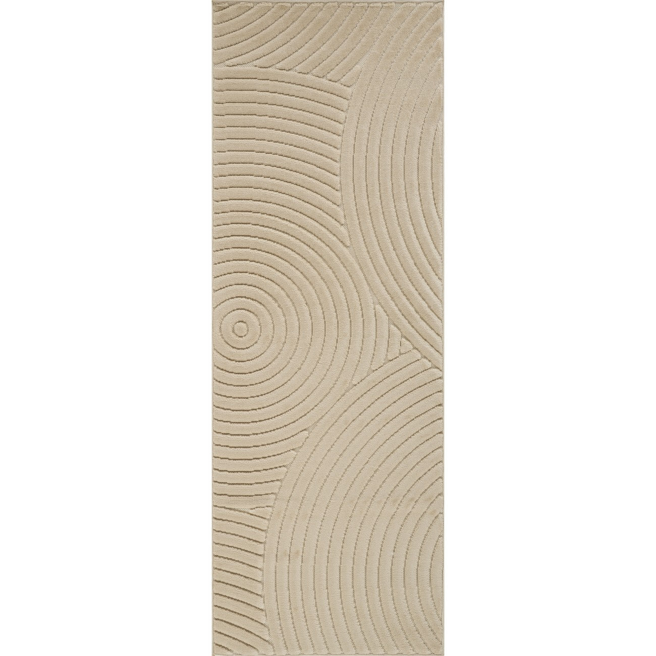 KOANA Indoor & Outdoor Scandi Modern Beige Area Rug Flat