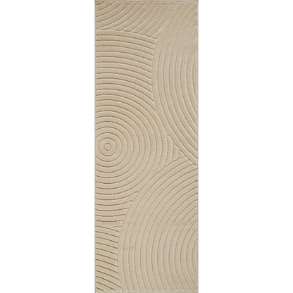KOANA Indoor & Outdoor Scandi Modern Beige Area Rug Flat