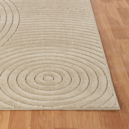 KOANA Indoor & Outdoor Scandi Modern Beige Area Rug Front
