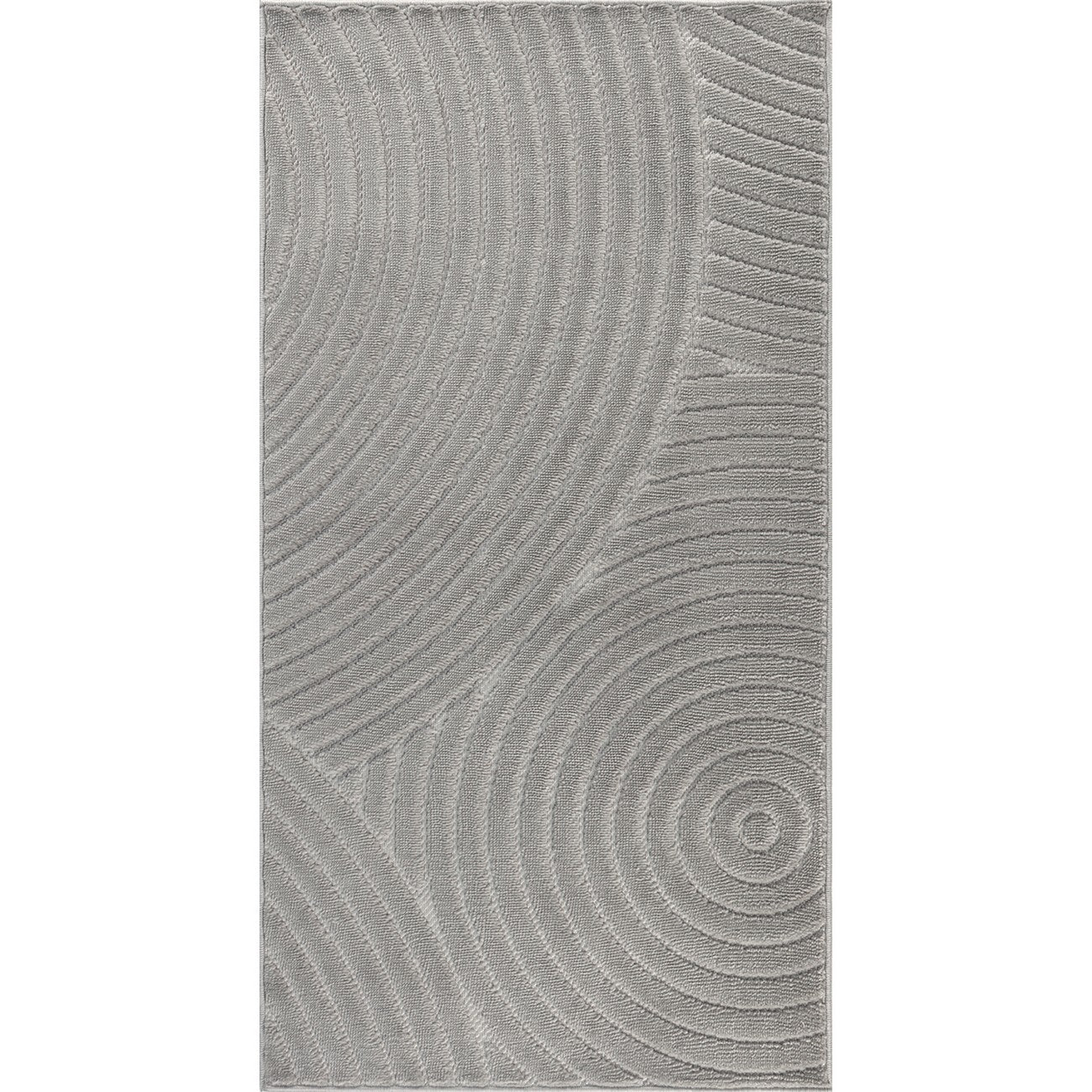 KOANA Indoor & Outdoor Scandi Modern Grey Area Rug Flat