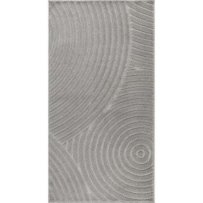 KOANA Indoor & Outdoor Scandi Modern Grey Area Rug Flat
