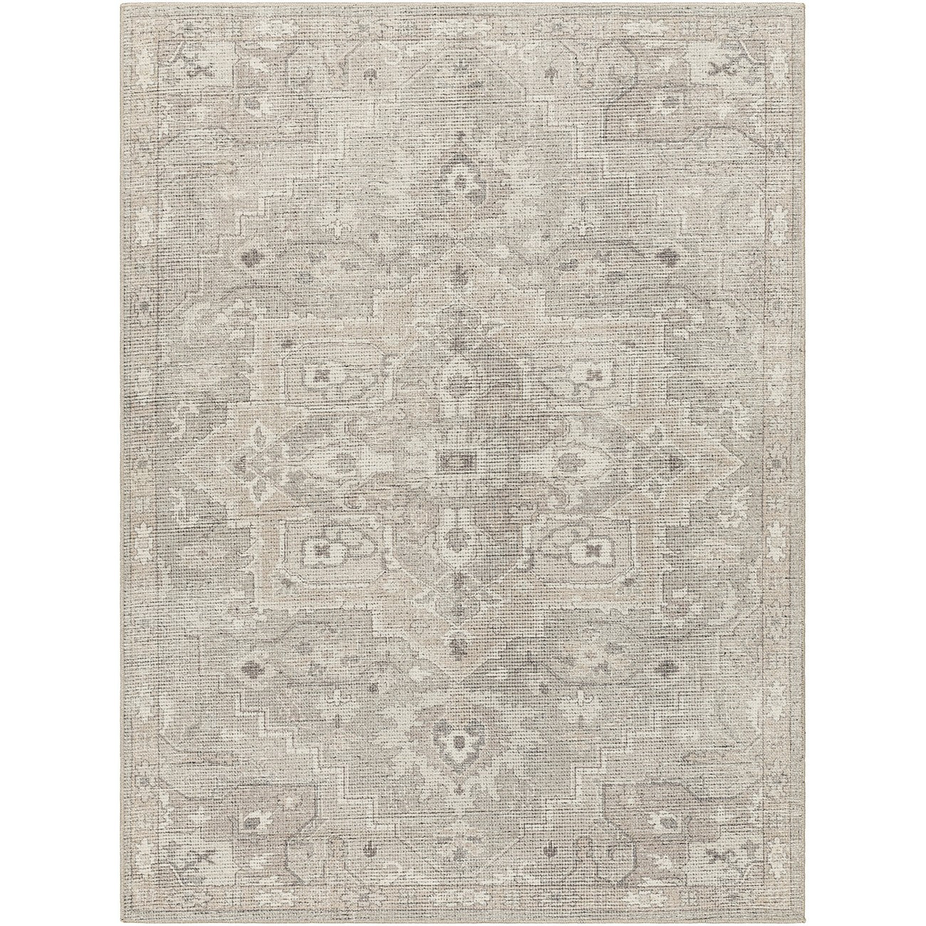 KRISHNA Becki Owens x Livabliss Vintage Traditional Oriental Boho Camel/Dark Brown Area Rug Flat