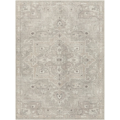 KRISHNA Becki Owens x Livabliss Vintage Traditional Oriental Boho Camel/Dark Brown Area Rug Flat