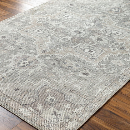 KRISHNA Becki Owens x Livabliss Vintage Traditional Oriental Boho Camel/Dark Brown Area Rug Corner