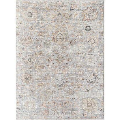 LARA Our PNW Home x Livabliss Vintage Oriental Boho Grey/Light Beige Area Rug Flat