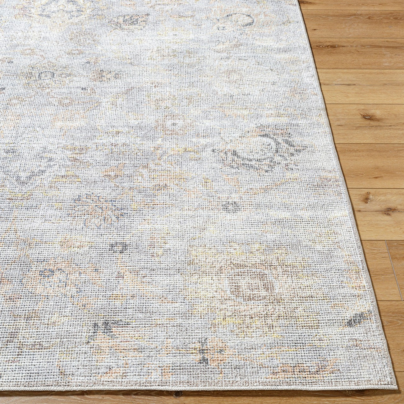 LARA Our PNW Home x Livabliss Vintage Oriental Boho Grey/Light Beige Area Rug Front