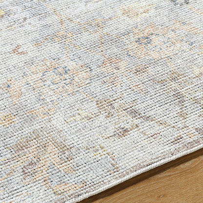 LARA Our PNW Home x Livabliss Vintage Oriental Boho Grey/Light Beige Area Rug Texture