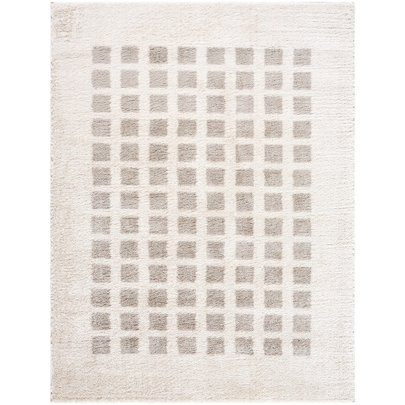 LAURINE Machine Washable Modern Shaggy Medium Grey Area Rug Flat