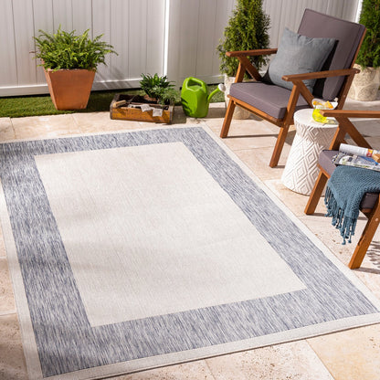 LAYLA Outdoor Cottage Ivory Area Rug Roomscene