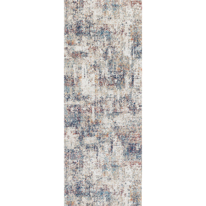 LEILA LUCAS Indoor & Outdoor Modern Blue/Grey Area Rug Flat