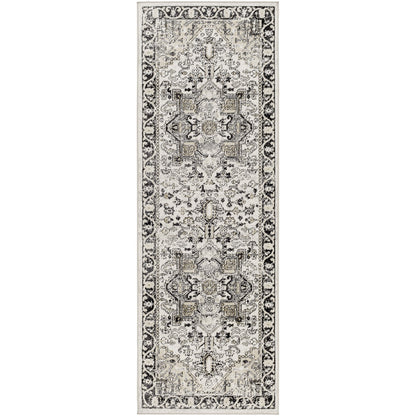 LIANA BADEN Machine Washable Traditional Boho Beige Area Rug Flat