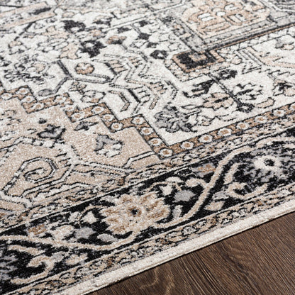 LIANA BADEN Machine Washable Traditional Boho Beige Area Rug Texture