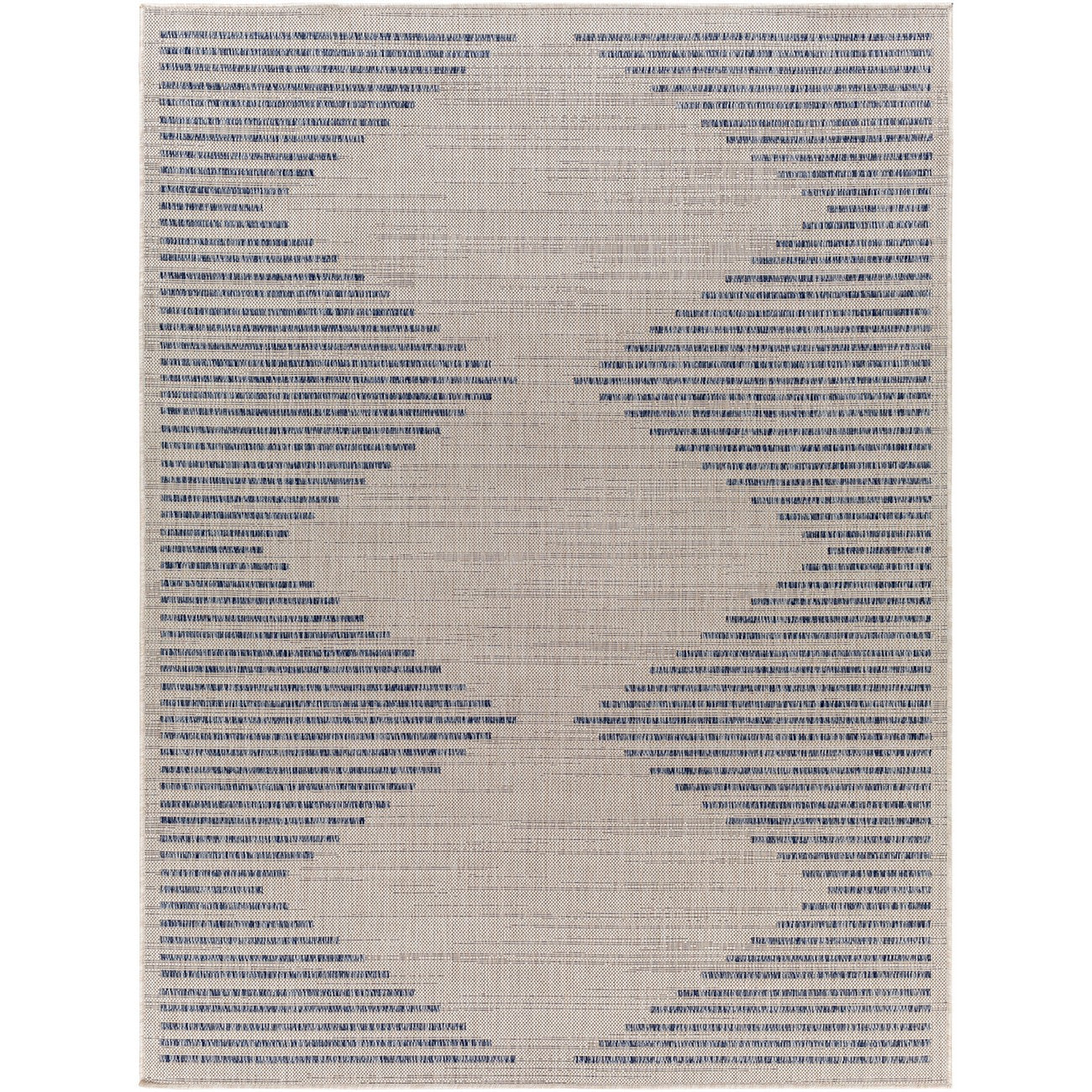 LIGAIA Indoor & Outdoor Global Dark Blue Area Rug Flat