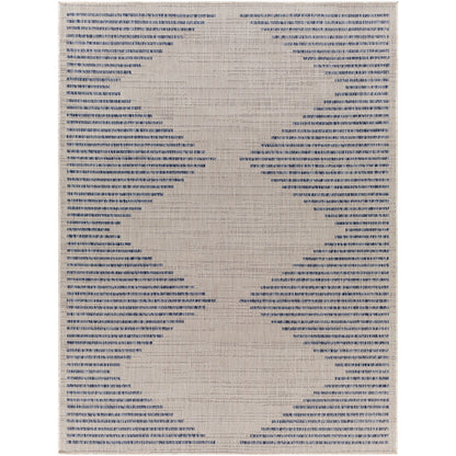 LIGAIA Indoor & Outdoor Global Dark Blue Area Rug Flat