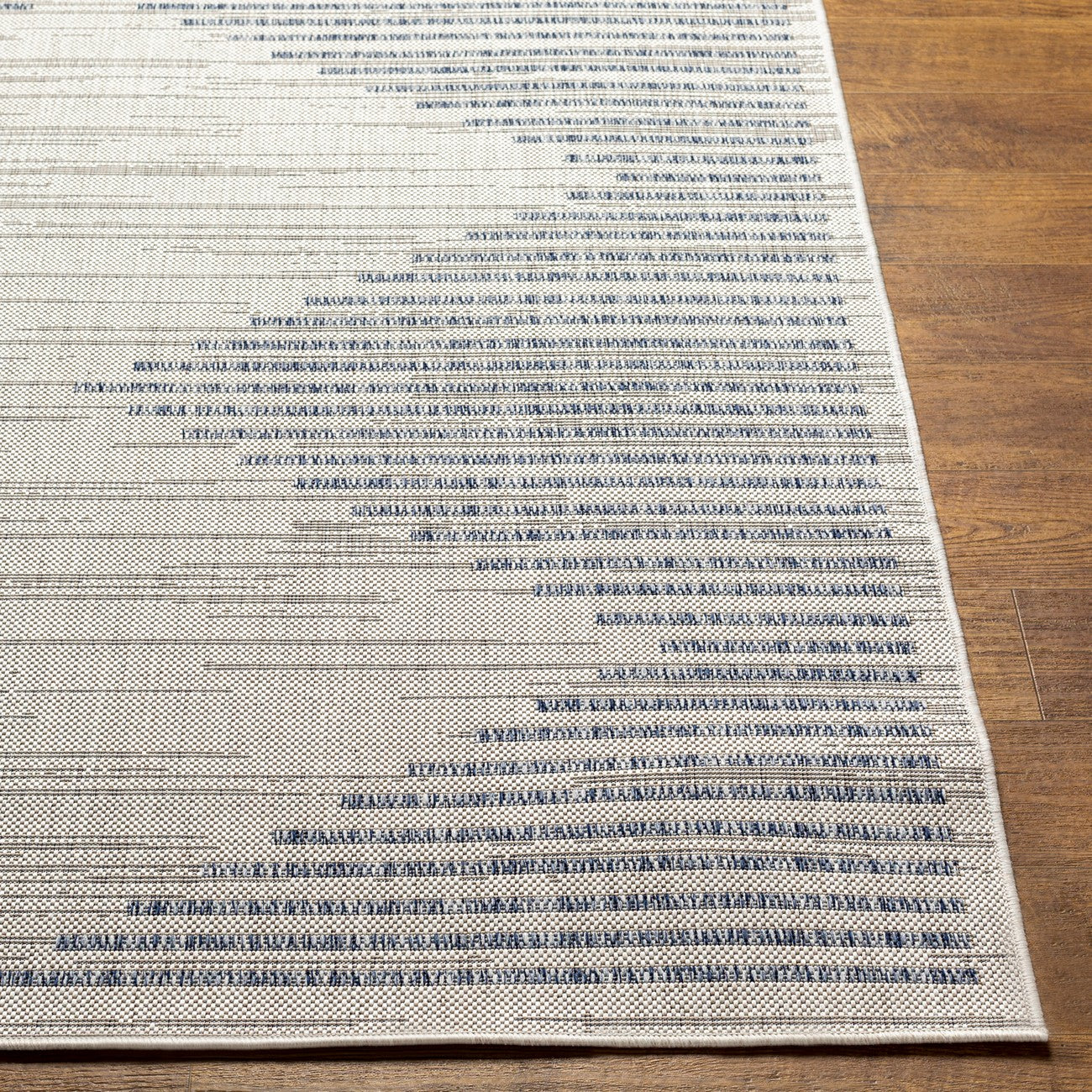 LIGAIA Indoor & Outdoor Global Dark Blue Area Rug Front