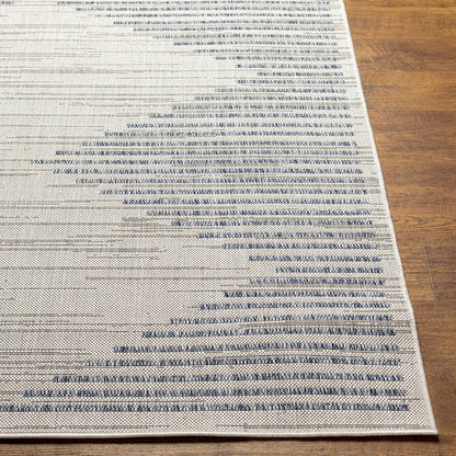 LIGAIA Indoor & Outdoor Global Dark Blue Area Rug Front