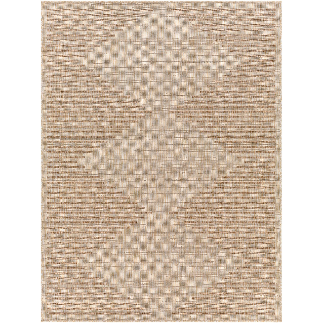 LIGAIA Indoor & Outdoor Global Jute-Look Brown Area Rug Flat