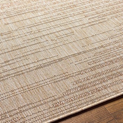 LIGAIA Indoor & Outdoor Global Jute-Look Brown Area Rug Texture