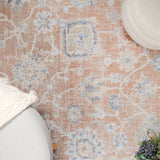 Ruby Machine Washable Oriental Boho Burnt Orange Rug