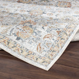 Esther Machine Washable Oriental Boho Grey/Oatmeal Rug